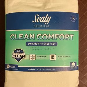 Sealy signature clean comfort superior fit sheet set size king